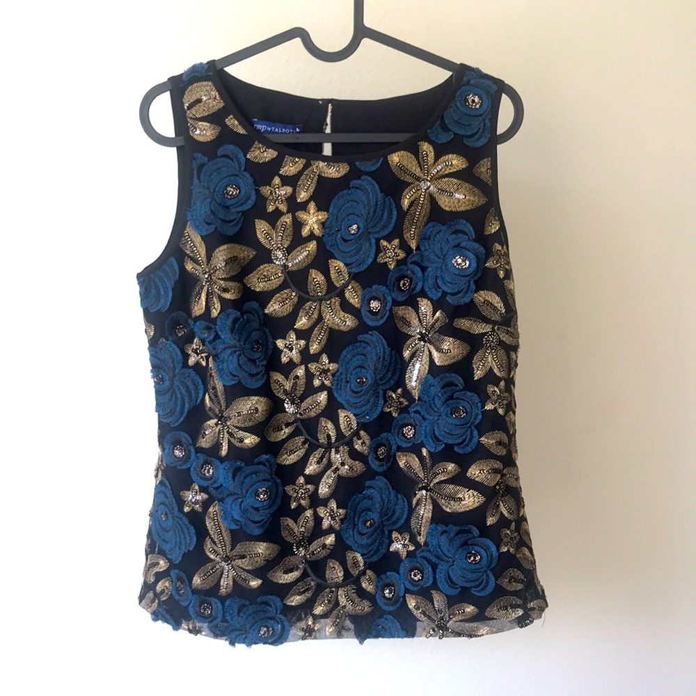Talbots embroidery top size:XS
